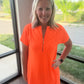 Zip into Color Dress- Orange
