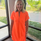 Zip into Color Dress- Orange