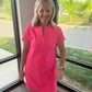 Zip into Color Dress- Pink