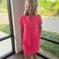 Zip into Color Dress- Pink