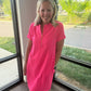 Zip into Color Dress- Pink