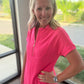 Zip into Color Dress- Pink