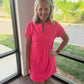 Zip into Color Dress- Pink