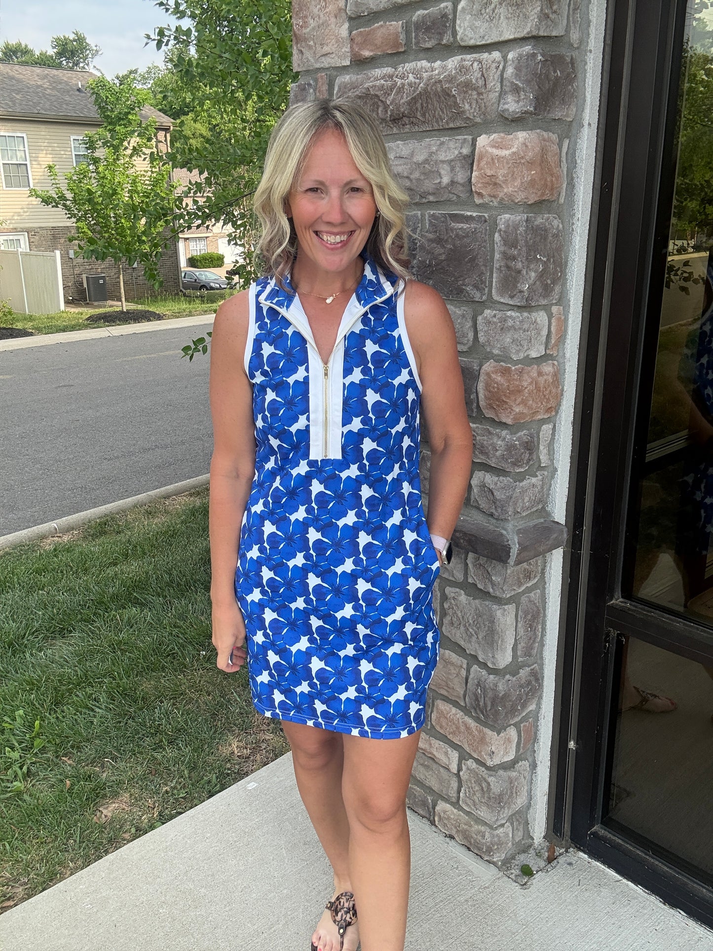 Coastal Hibiscus Dress