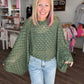 Free Spirit Bell Top- Olive