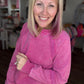 Mineral Lace Sweatshirt- Pink