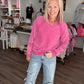 Mineral Lace Sweatshirt- Pink
