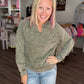 Mineral Lace Sweatshirt- Olive