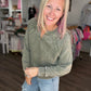 Mineral Lace Sweatshirt- Olive