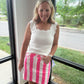 Neon Tide Stripe Skirt