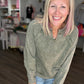 Mineral Lace Sweatshirt- Olive