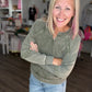 Mineral Lace Sweatshirt- Olive