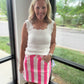 Neon Tide Stripe Skirt