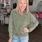 Mineral Lace Sweatshirt- Olive