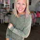 Mineral Lace Sweatshirt- Olive