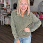 Mineral Lace Sweatshirt- Olive