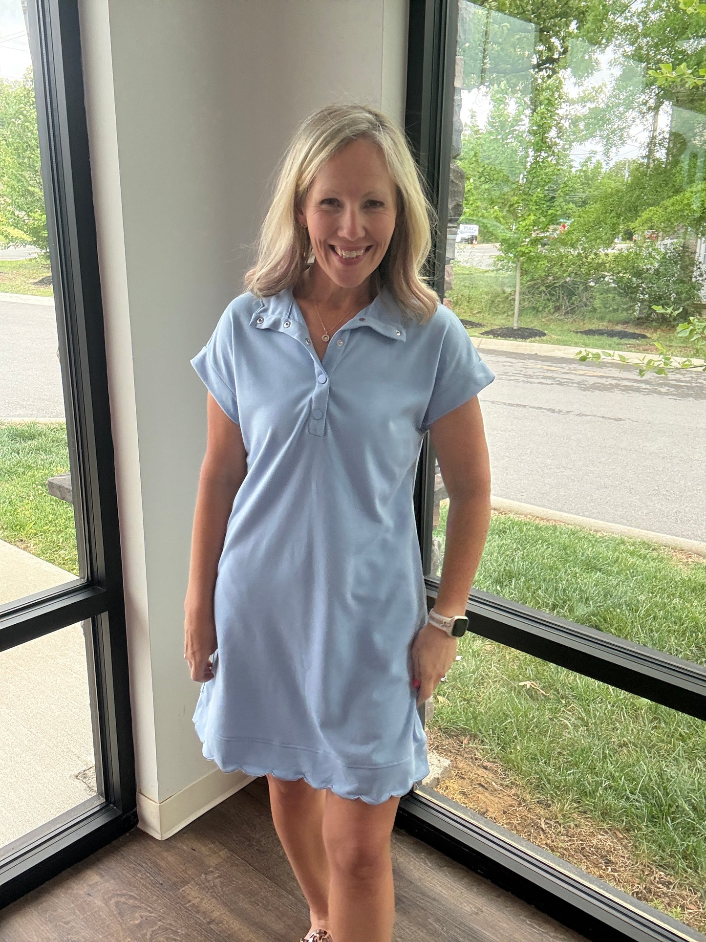Bluebell Breeze Scallop Dress