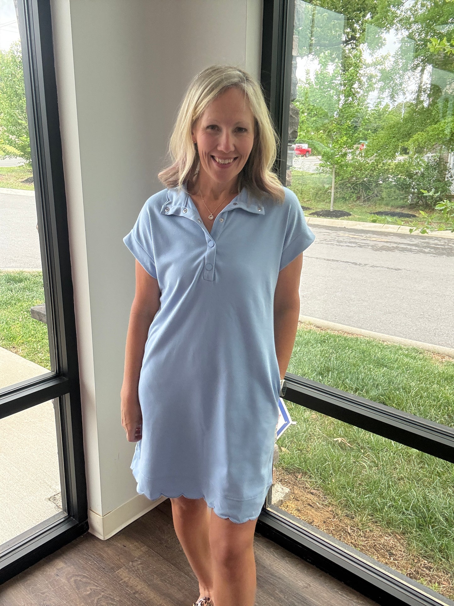 Bluebell Breeze Scallop Dress
