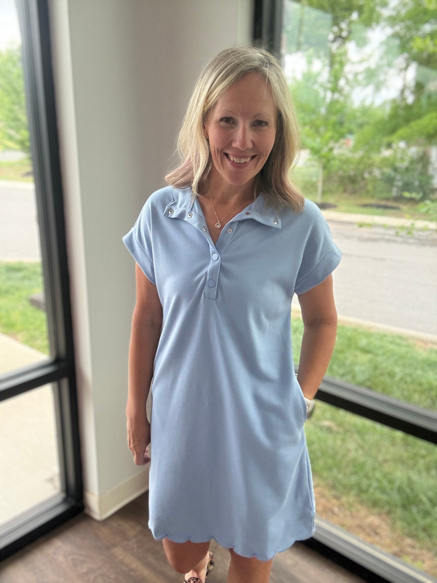 Bluebell Breeze Scallop Dress