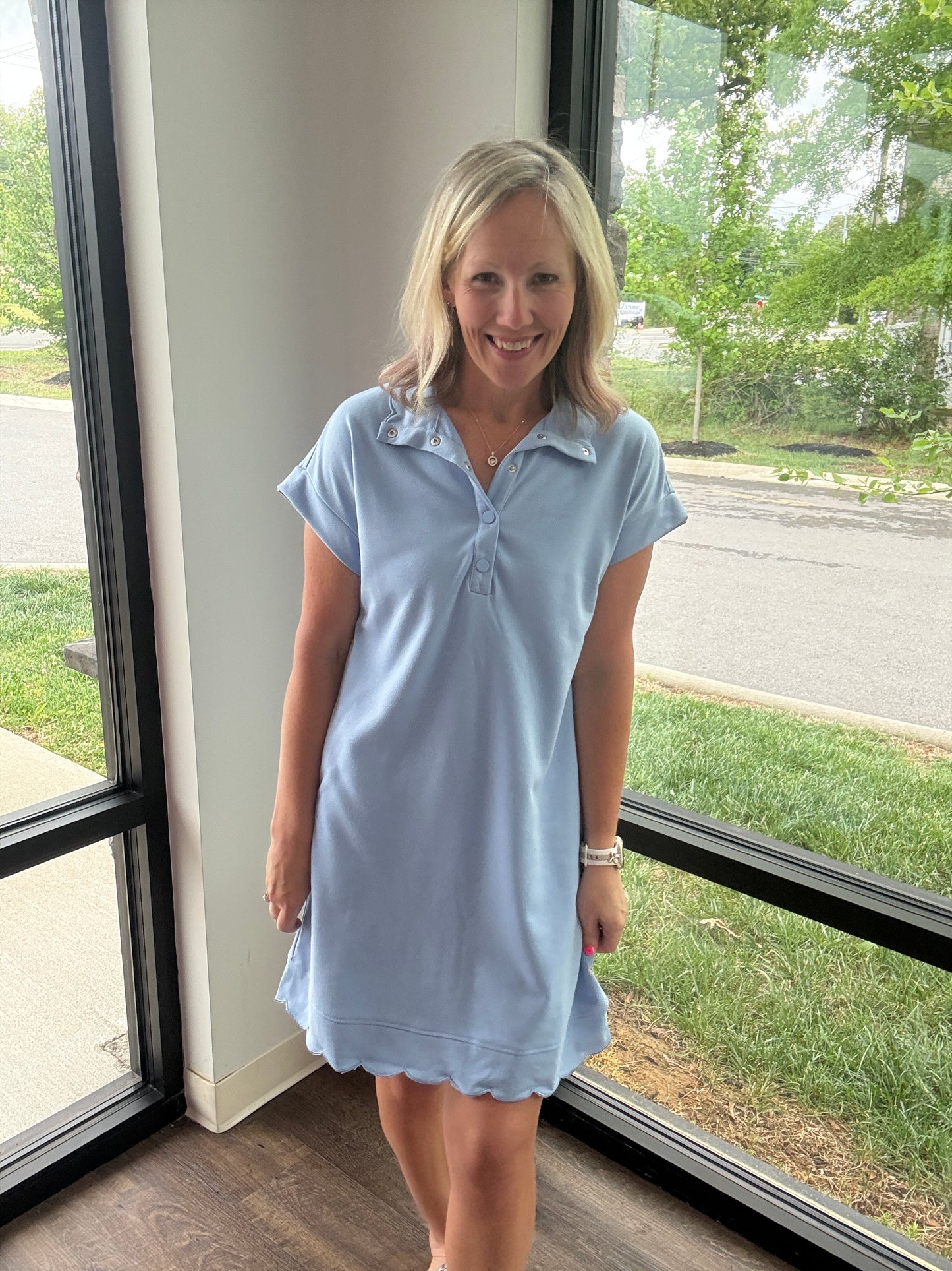 Bluebell Breeze Scallop Dress