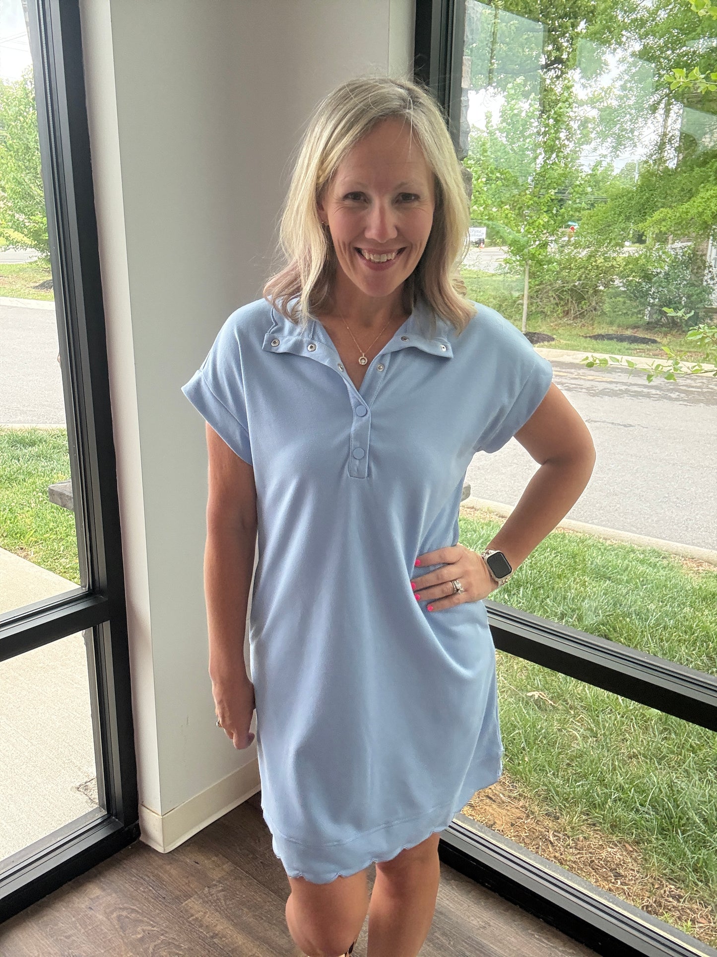 Bluebell Breeze Scallop Dress
