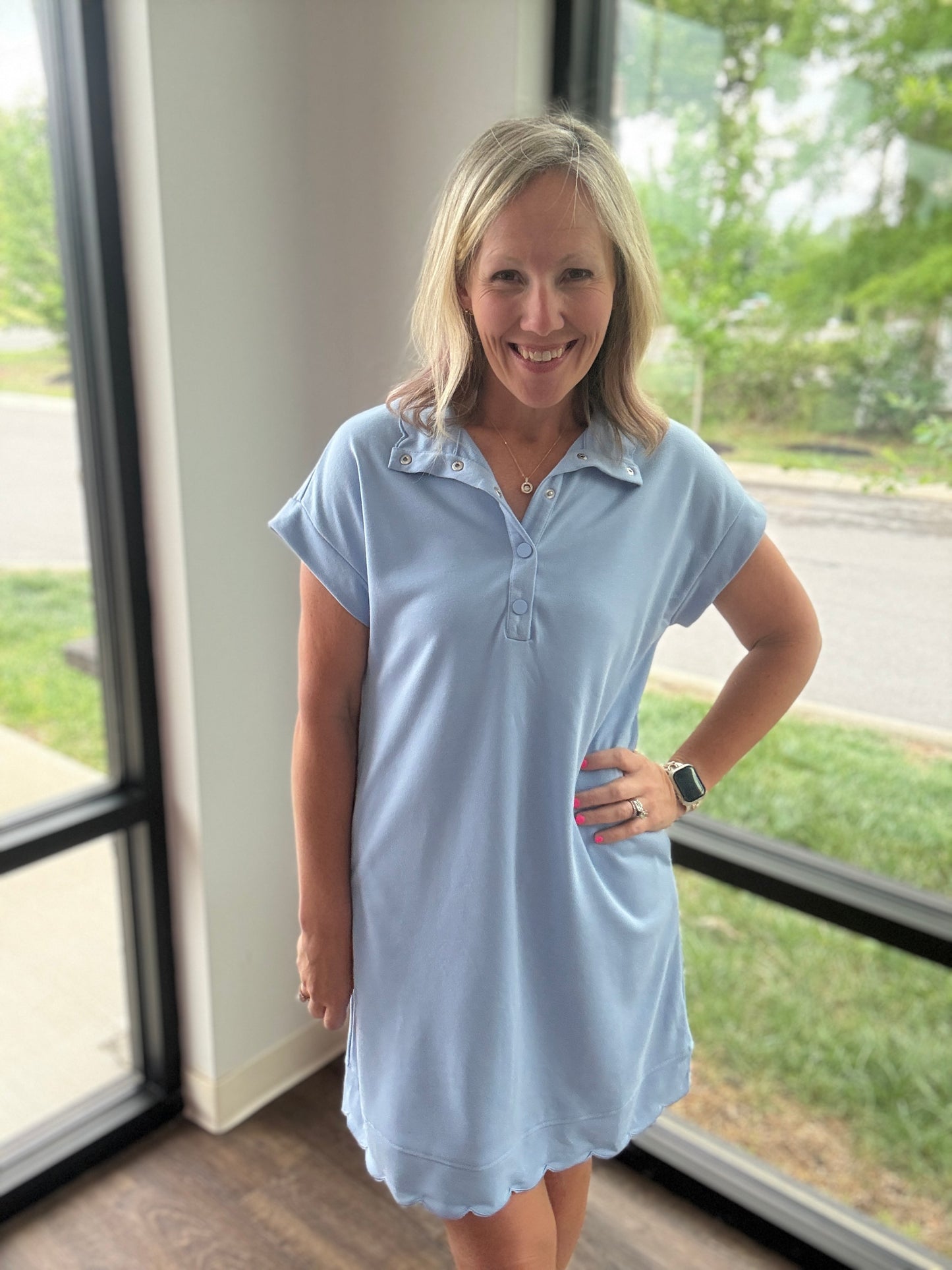 Bluebell Breeze Scallop Dress