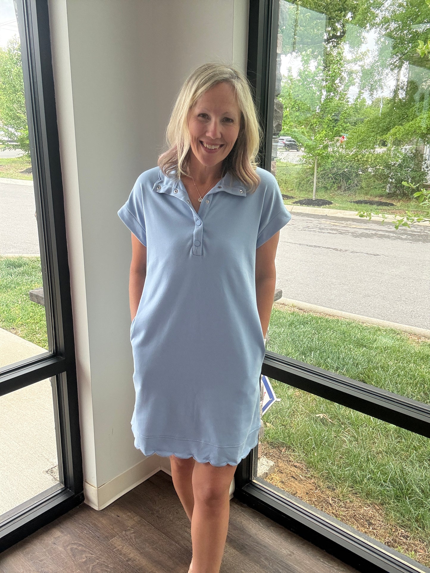 Bluebell Breeze Scallop Dress