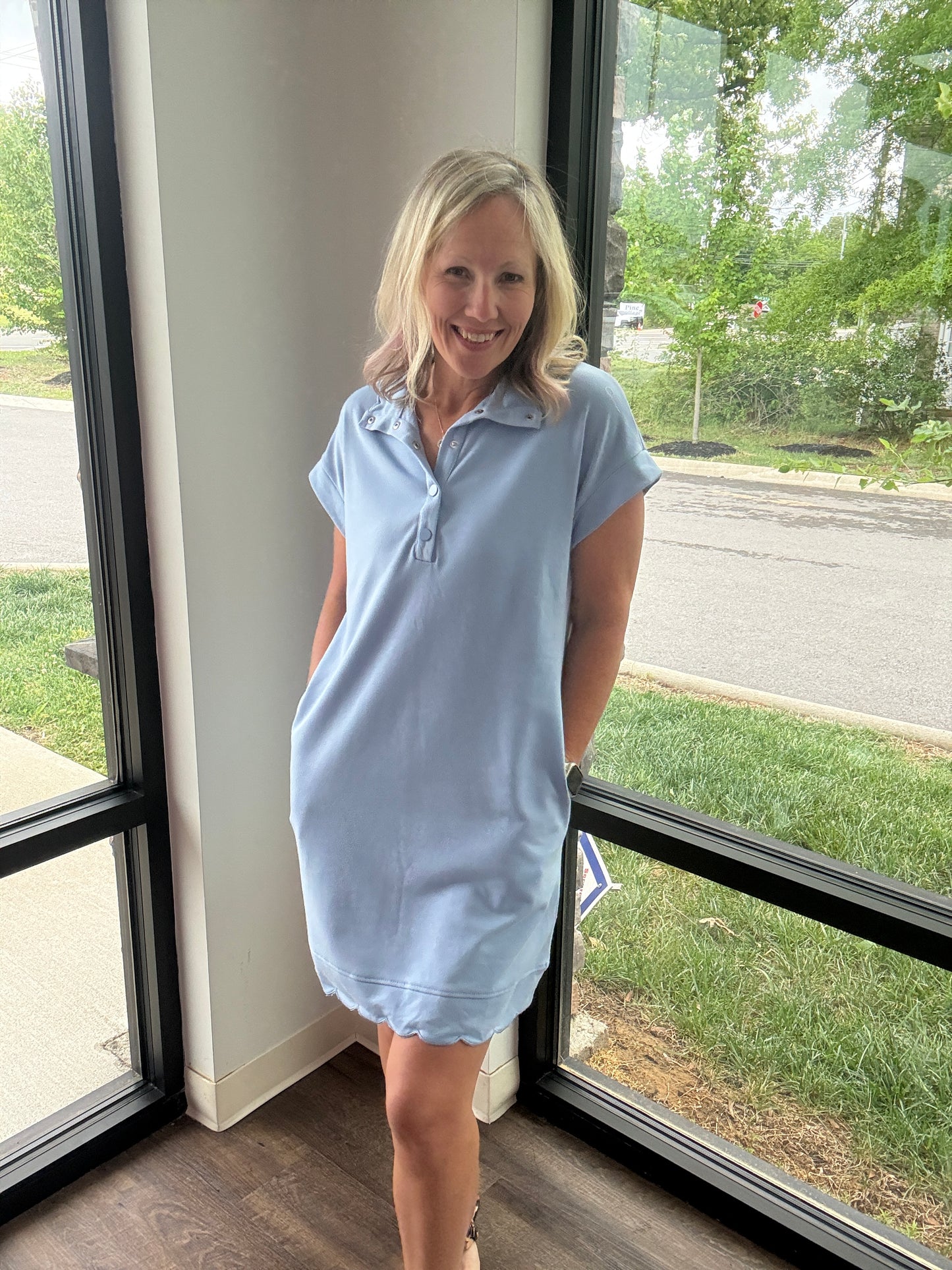 Bluebell Breeze Scallop Dress
