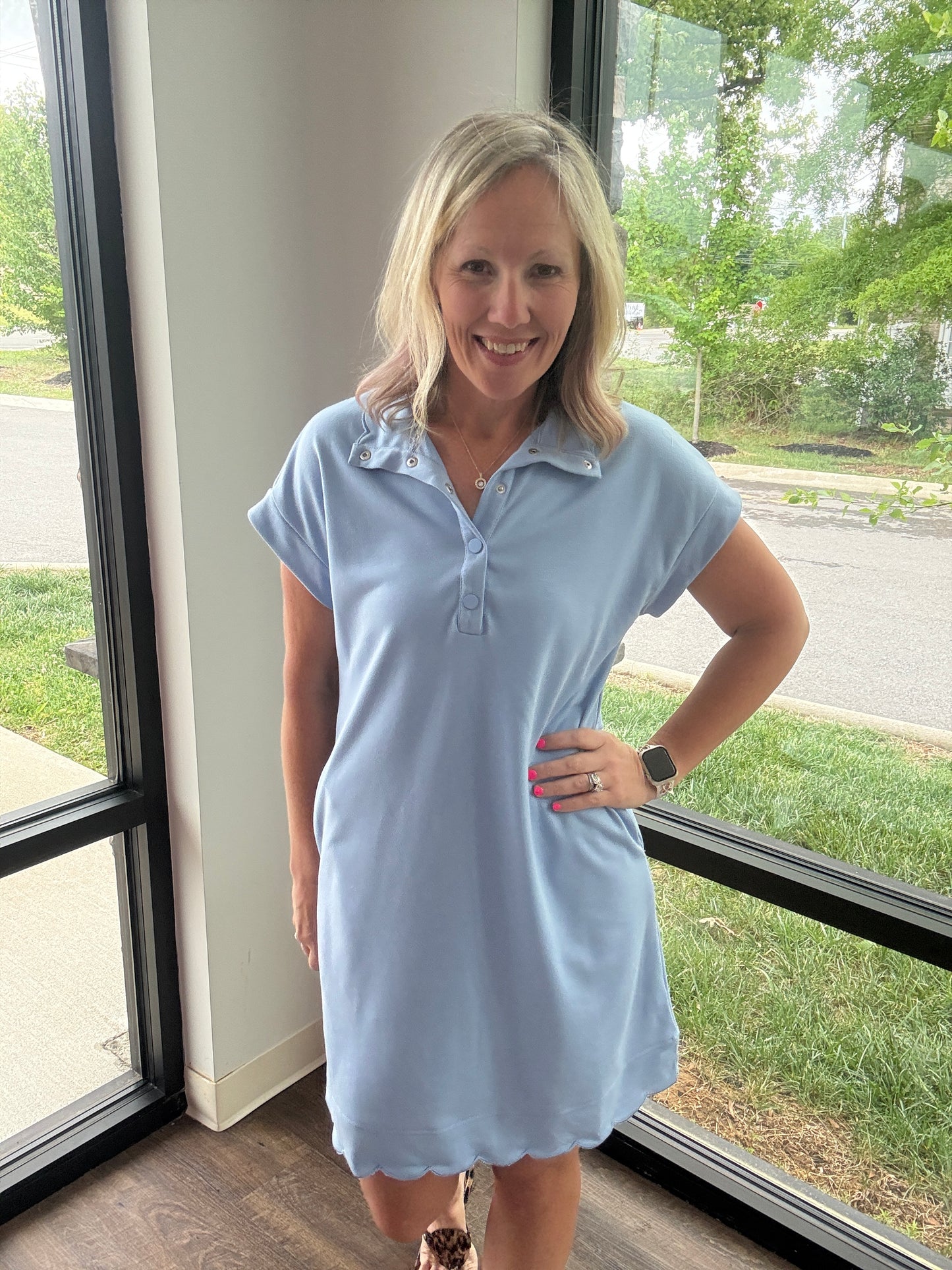 Bluebell Breeze Scallop Dress