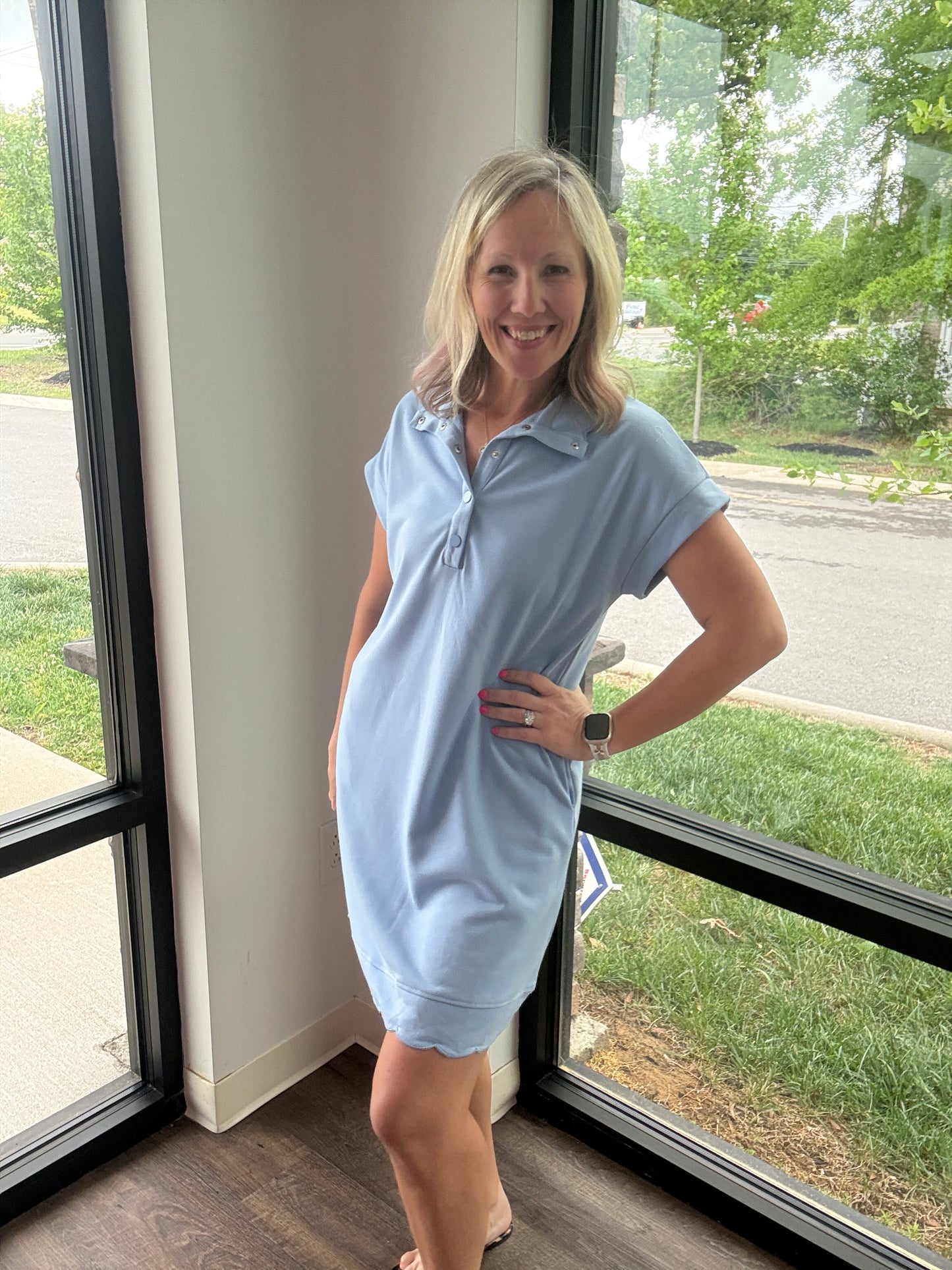 Bluebell Breeze Scallop Dress