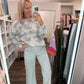 Pinstripe Path Wide Leg Jean