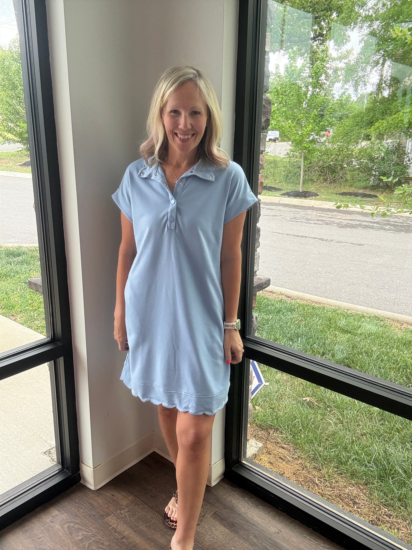 Bluebell Breeze Scallop Dress