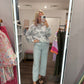 Pinstripe Path Wide Leg Jean