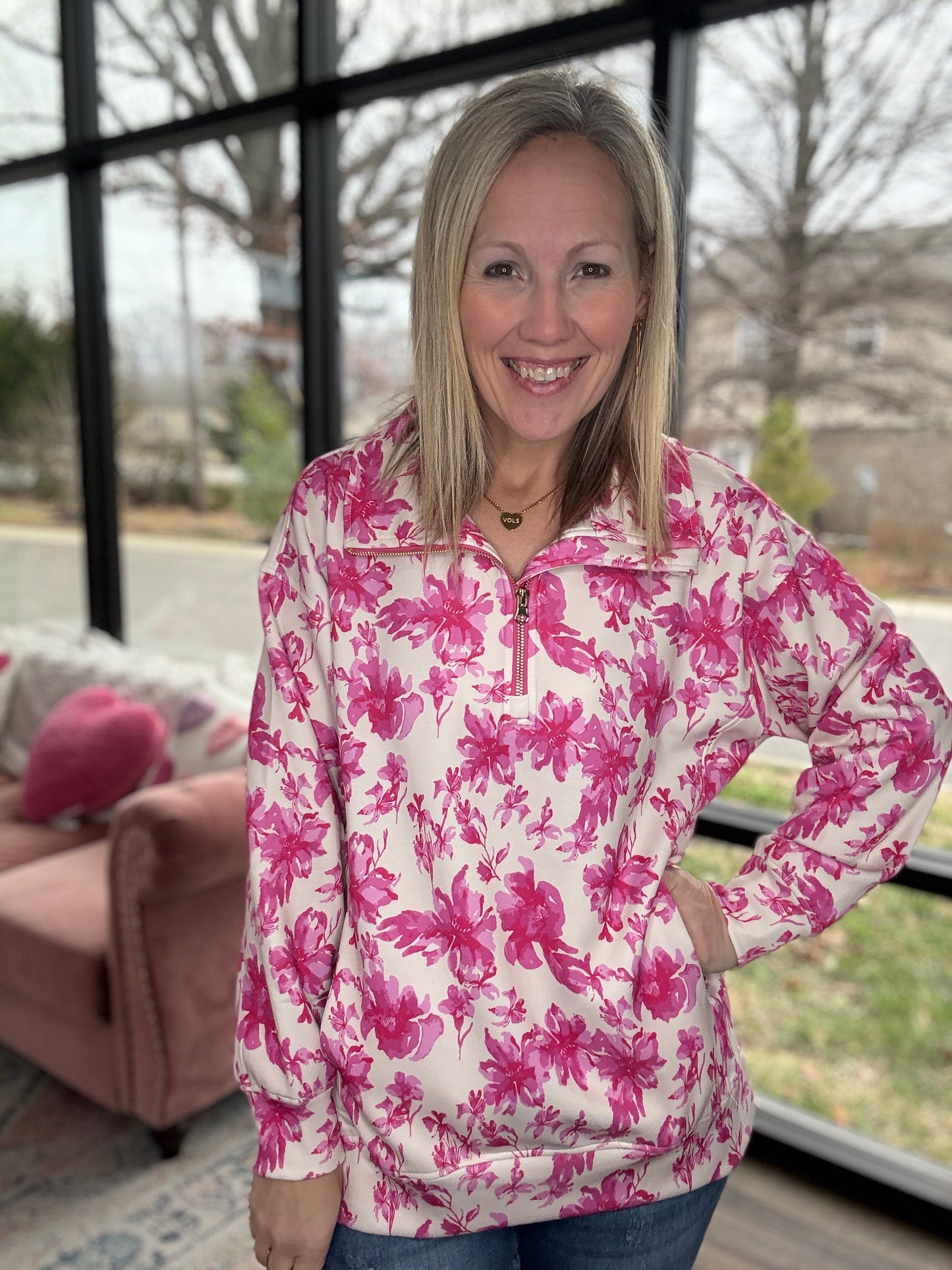 Pink Blossom Pullover