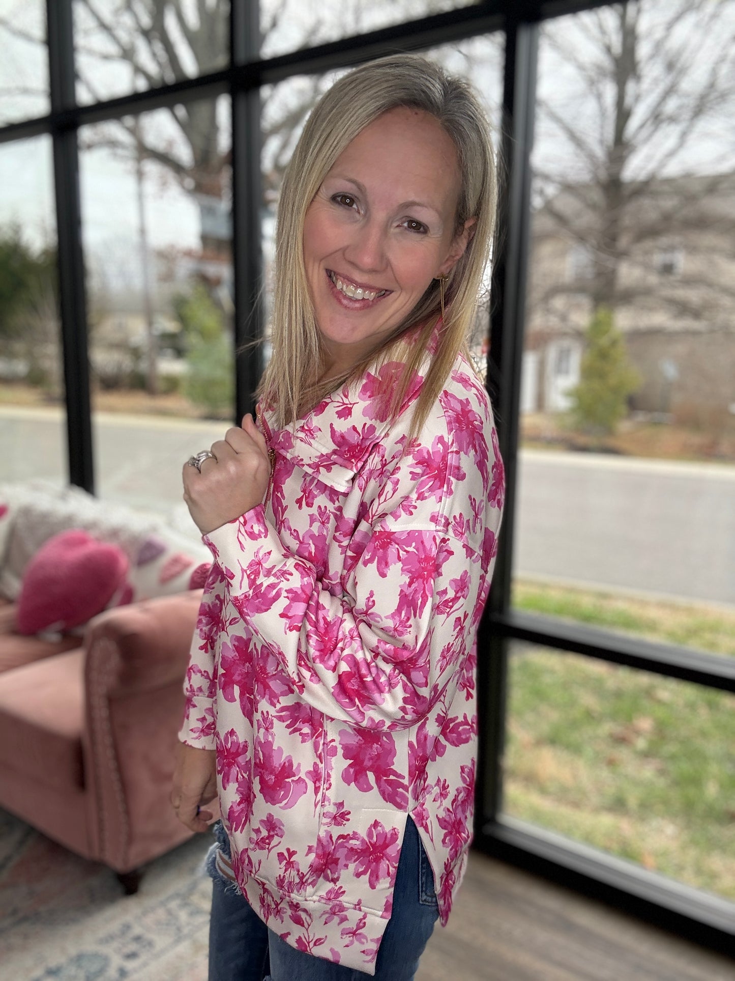 Pink Blossom Pullover