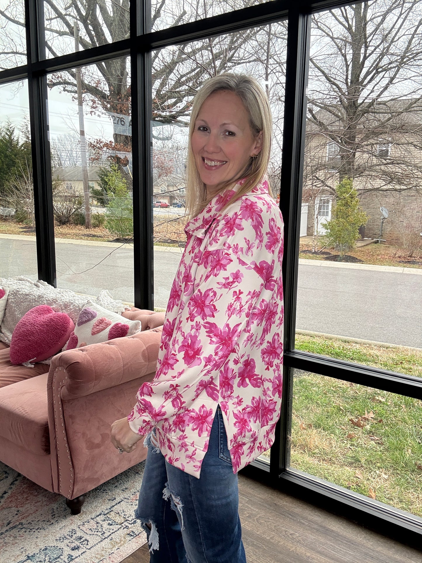 Pink Blossom Pullover