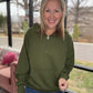 On the Go Luxe Pullover- Green