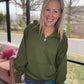On the Go Luxe Pullover- Green