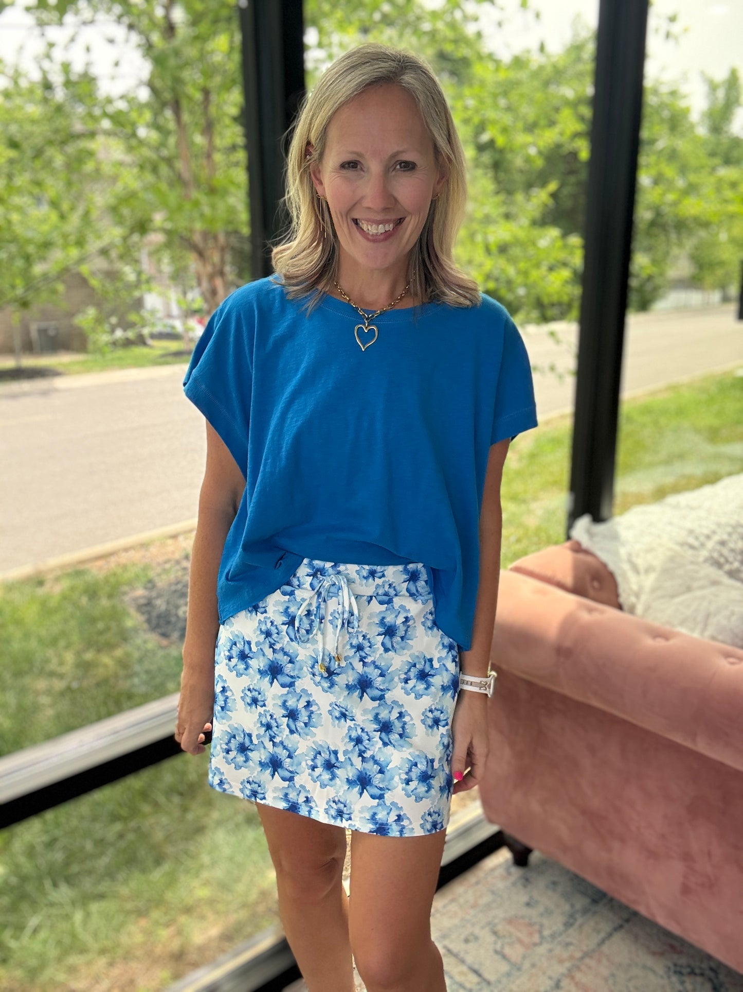 Watercolor Blossom Skort