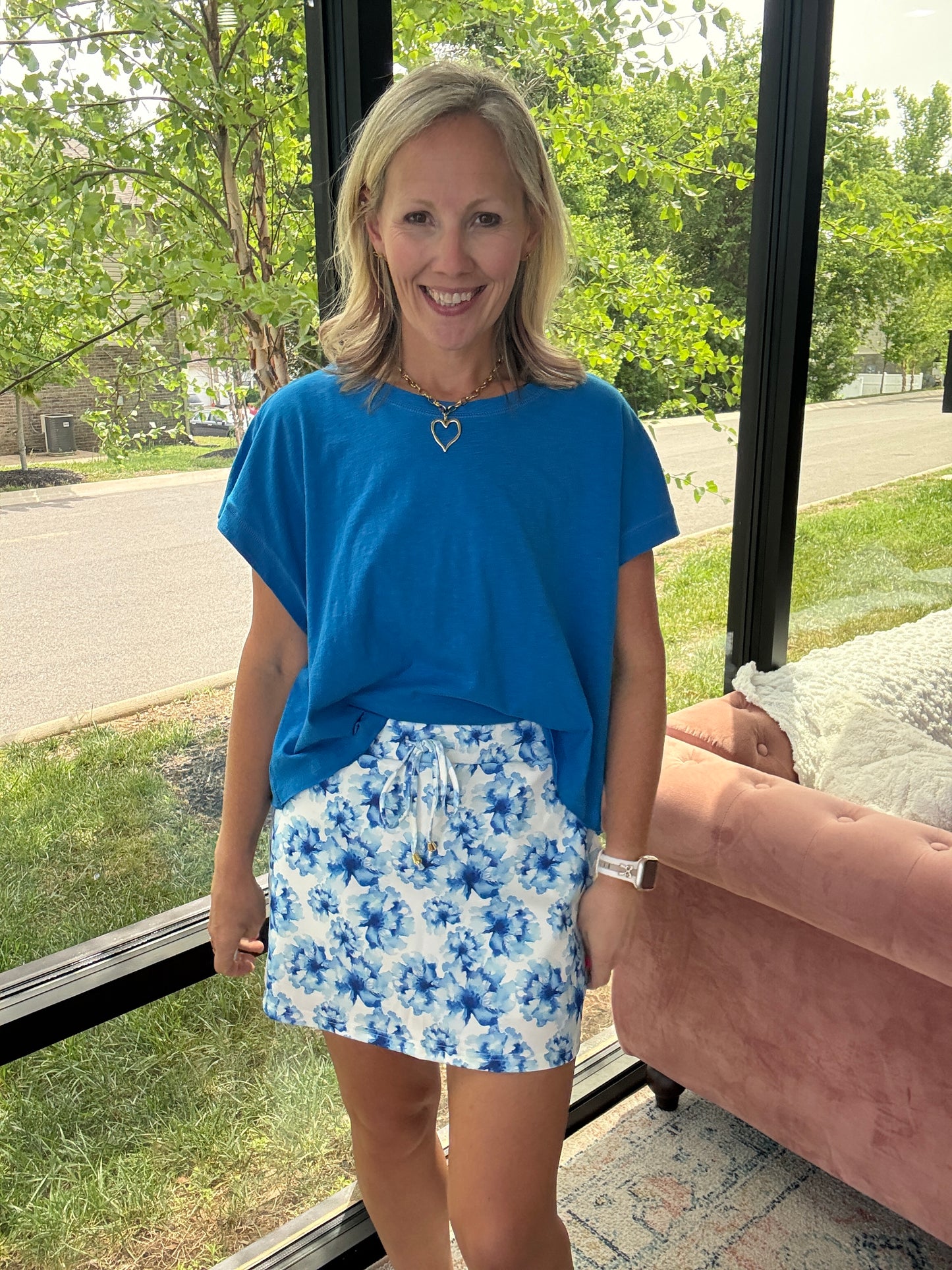 Watercolor Blossom Skort