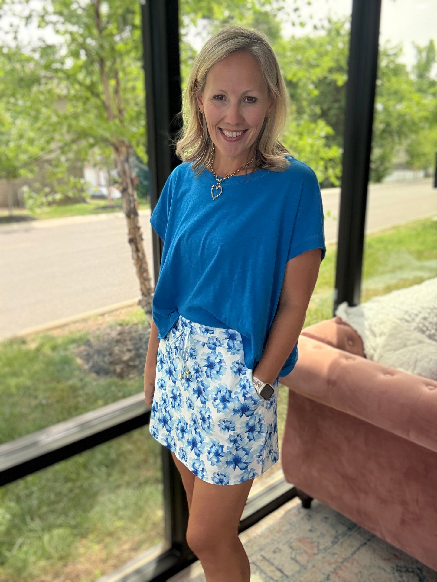 Watercolor Blossom Skort