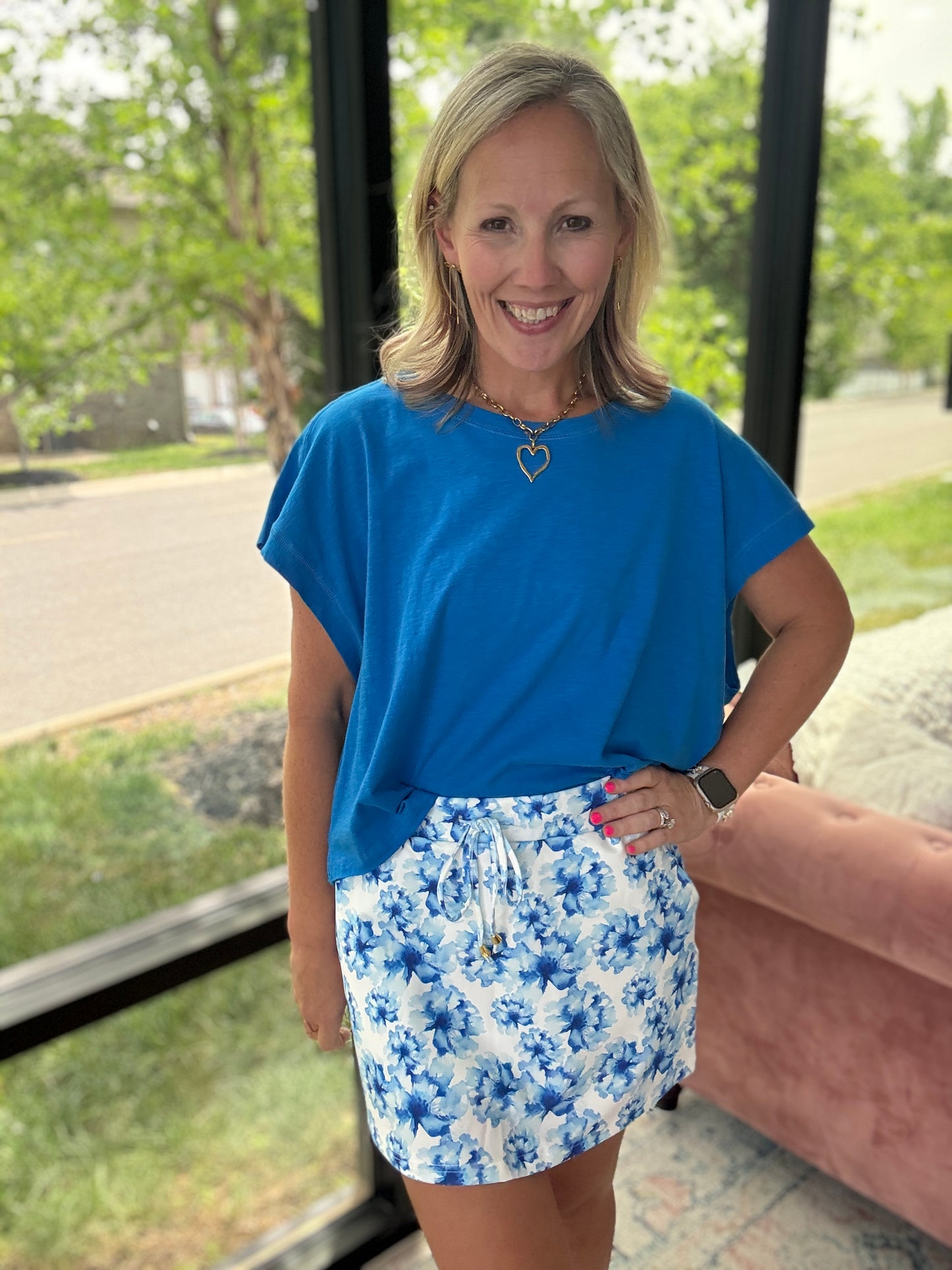Watercolor Blossom Skort