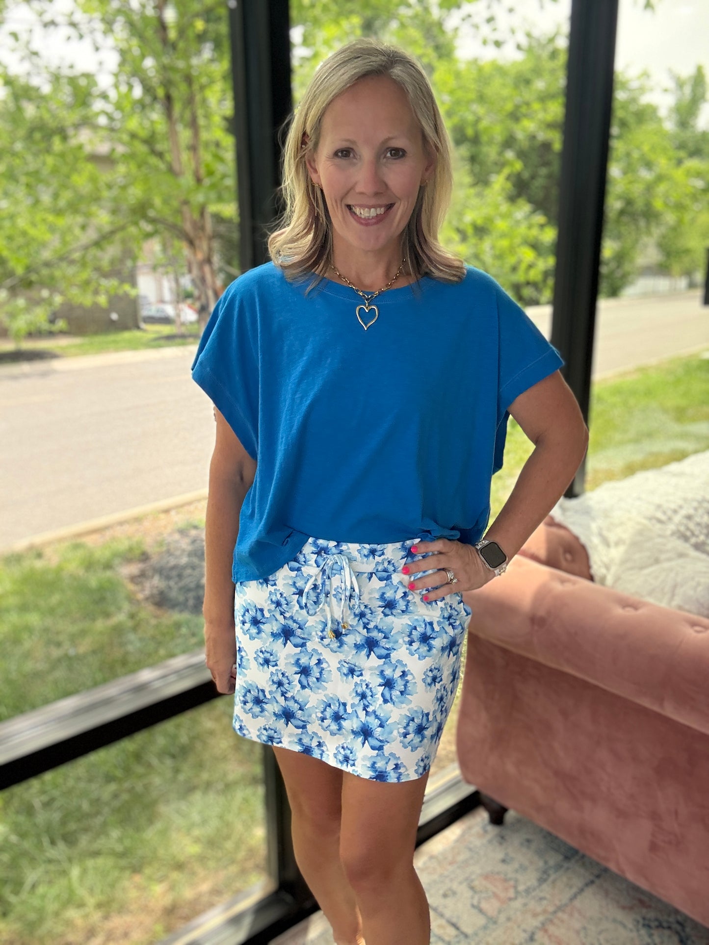 Watercolor Blossom Skort