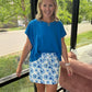 Watercolor Blossom Skort