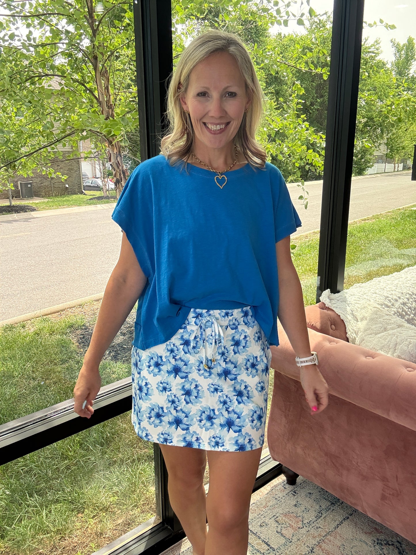 Watercolor Blossom Skort