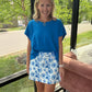 Watercolor Blossom Skort