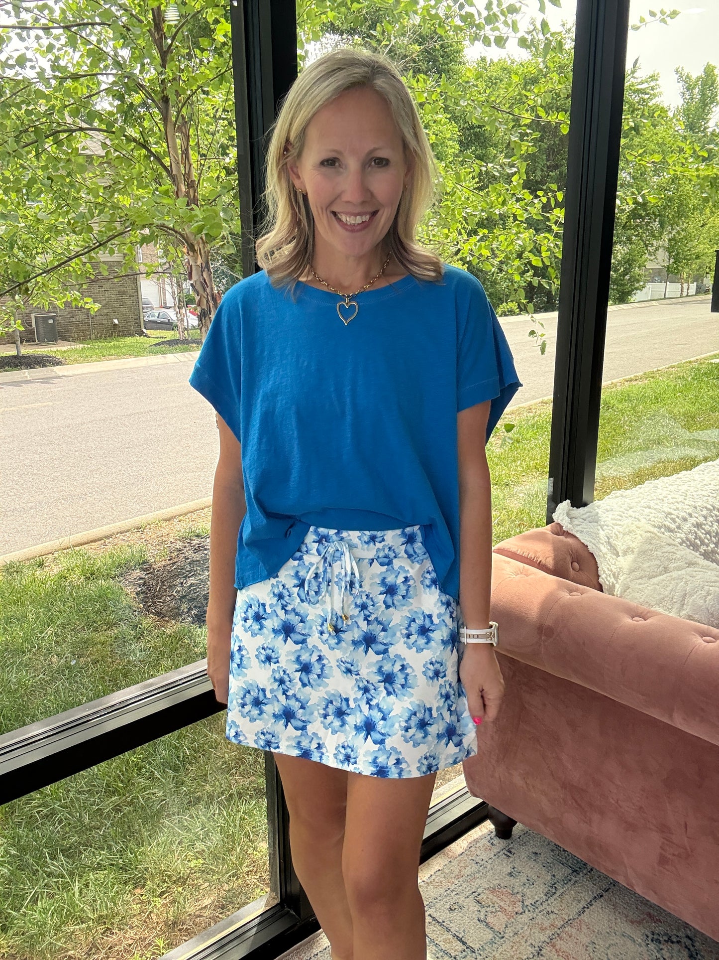 Watercolor Blossom Skort