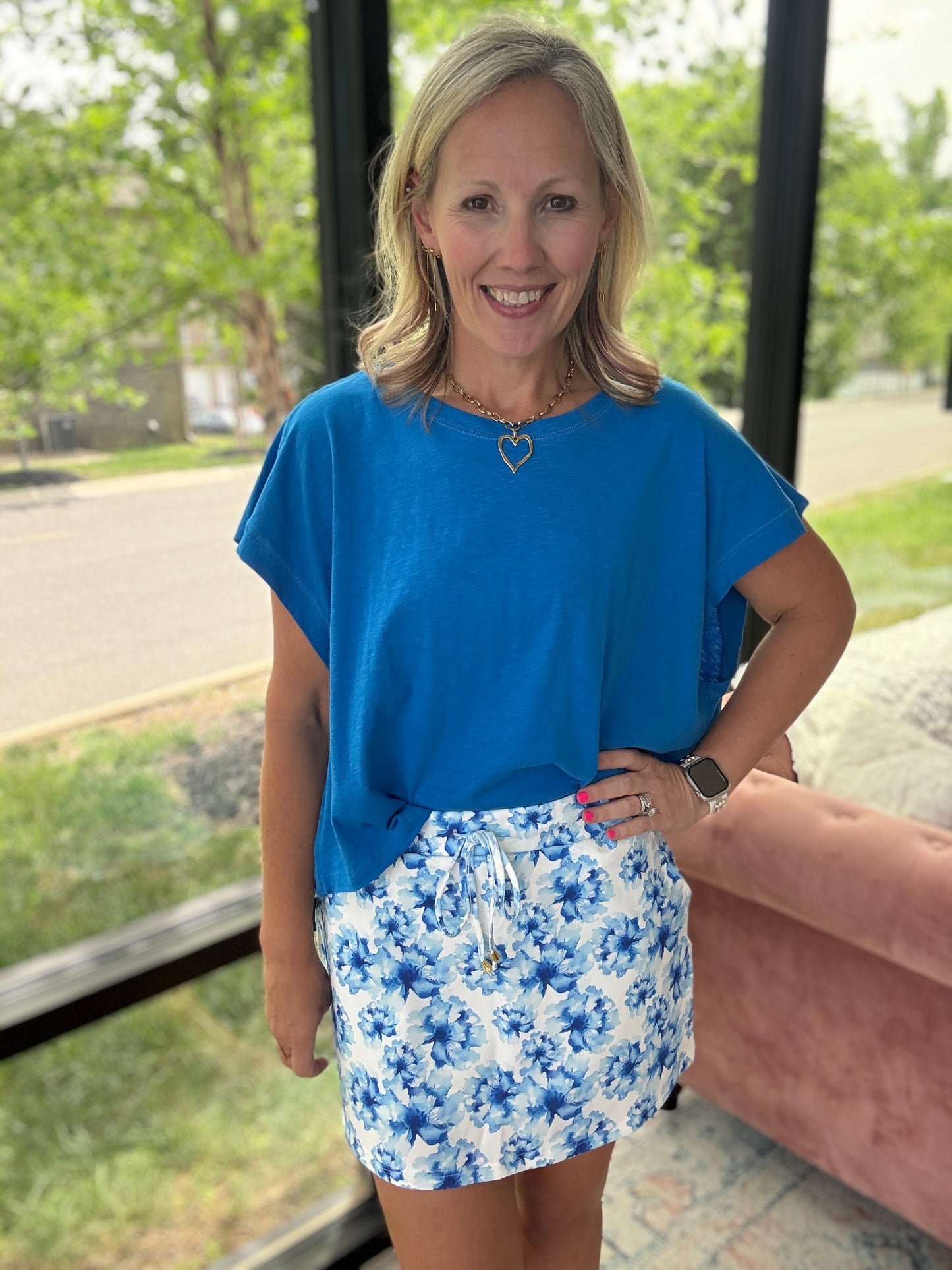 Watercolor Blossom Skort