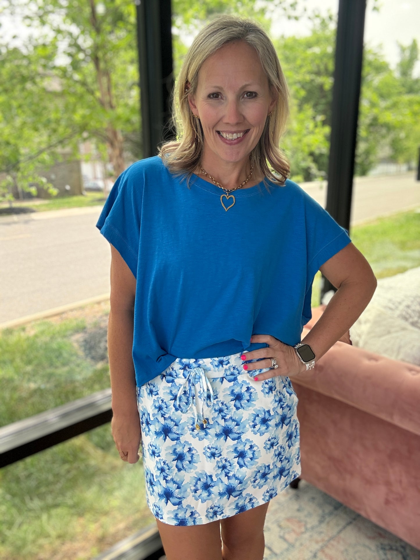Watercolor Blossom Skort