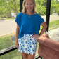 Watercolor Blossom Skort